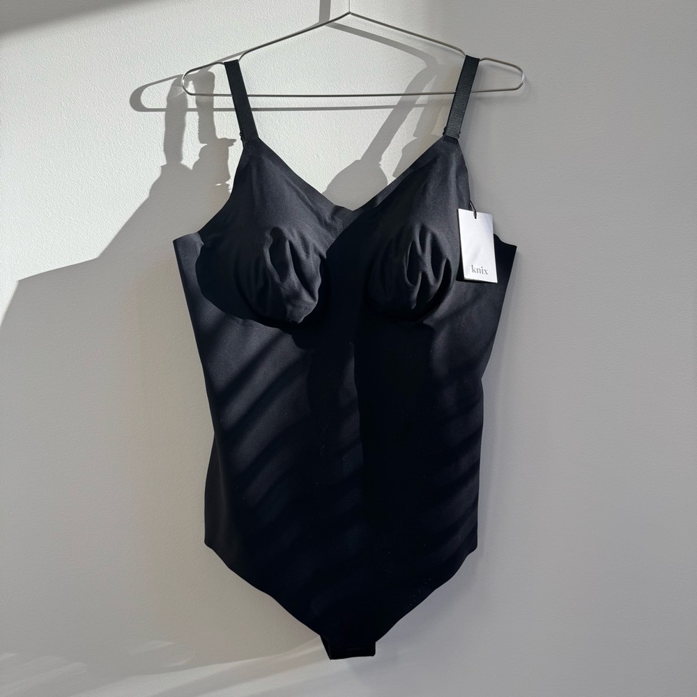 knix Black Seamless Shaping Bodysuit with Built-In Cups
